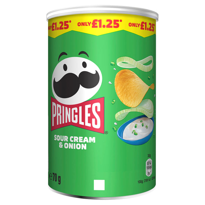 Pringles Sour Cream & Onion Crisps 70g