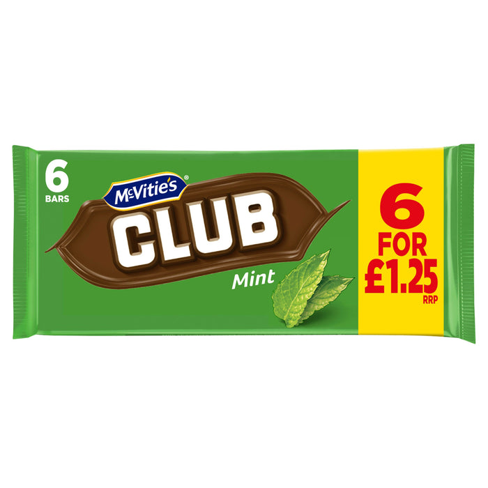 Mcvities Club Biscuits Mint, 6 Pack