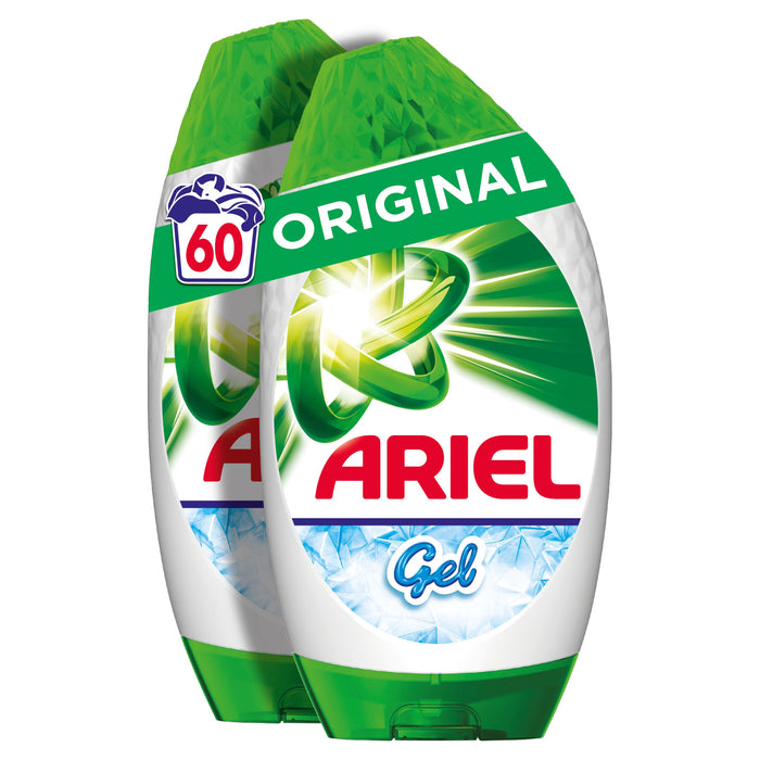 Ariel Original Washing Laundry Gel 60 Wash, 2 x 950ml