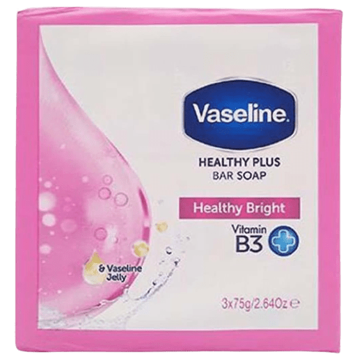 Vaseline Healthy Bright Bar Soap, 75g x 3pcs