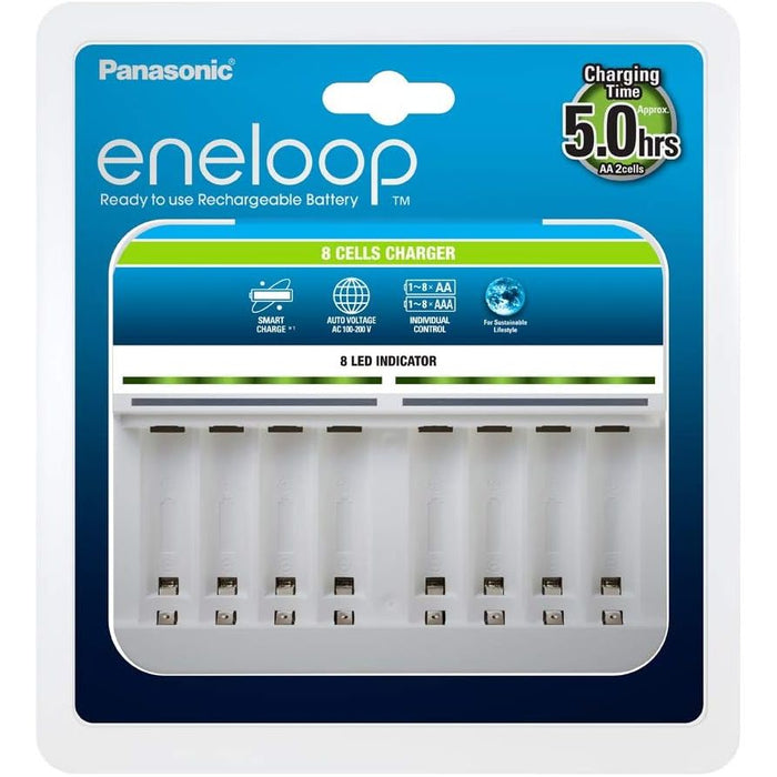 Panasonic Eneloop Smart Quick Battery Charger, 8 x AA/AAA