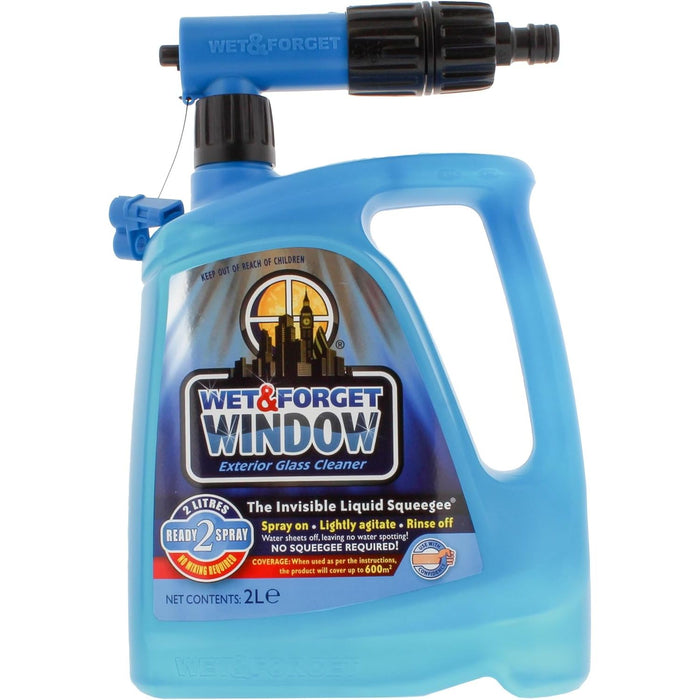 Wet & Forget Exterior Glass & Window Cleaner with Nozzle 2L