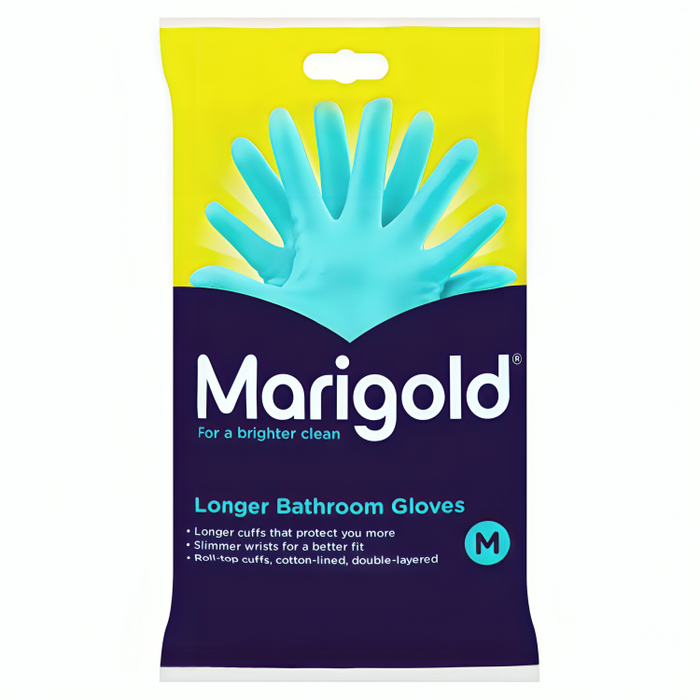 Marigold Cleaning Gloves for Bathrooms 1 Pair, Medium