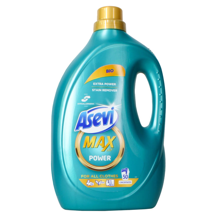 Asevi Max Power Eficacia Laundry Detergent 2.5L, 50 Washes