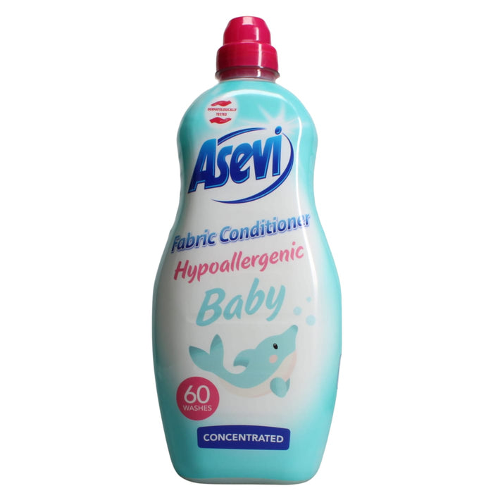 Asevi Concentrated Fabric Softener Hypoallergenic Baby 1.4L, 60 Washes