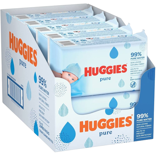 Huggies Pure Baby Wipes, 72 Wipes x 10 (720 Wipes)