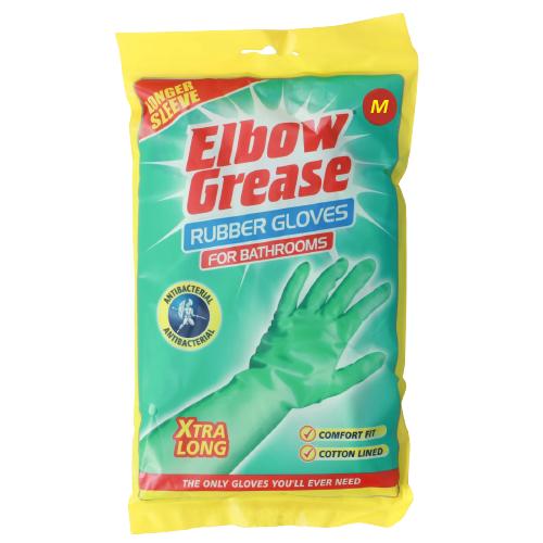 Elbow Grease Rubber Gloves for Bathrooms 1 Pair, Medium
