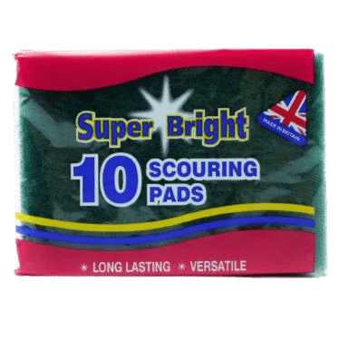 Super Bright Scouring Pads, 10 Pack