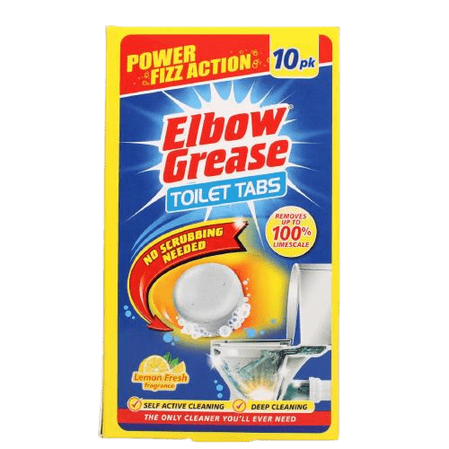 Elbow Grease Lemon Fresh Toilet Tablets 30g, Pack of 10