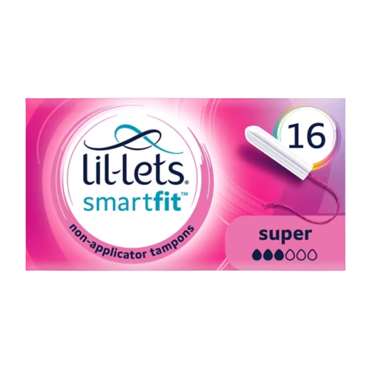 Lil-Lets Non-Applicator Tampons (SmartFit) Super, 16 pack