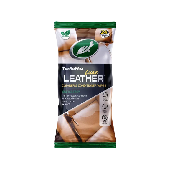Turtle Wax Lux Leather Conditioning Wipes, Pack of 24