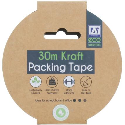 Kraft Packing Tape, 30m x 50mm