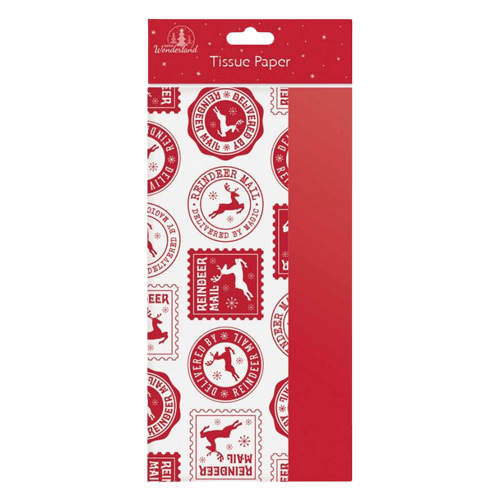 Christmas Reindeer Mail Tissue Paper, 8 Pack
