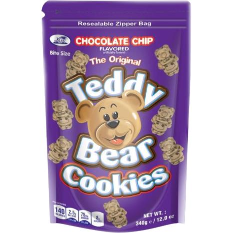Teddy Bear Choc Chip Flavour Bite-Size Biscuits 340g