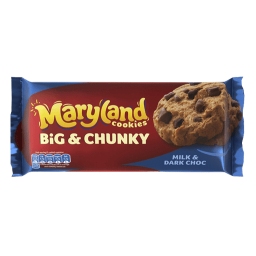 Maryland Big & Chunky Milk & Dark Choc Cookies 144g