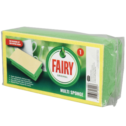 Fairy Original Multi Sponge & Super Absorbent Chamois Layer for Non-stick Pans