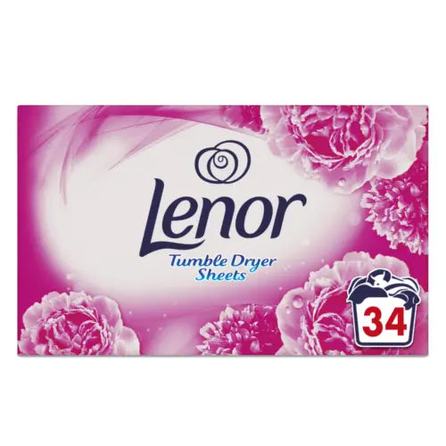 Lenor Tumble Dryer Sheets Pink Blossom, 34 sheets