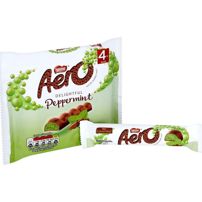 Aero Delightful Peppermint Multipack Bars, 4 x 27g