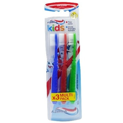Aquafresh Kids Toothbrush Soft, 3 Pack