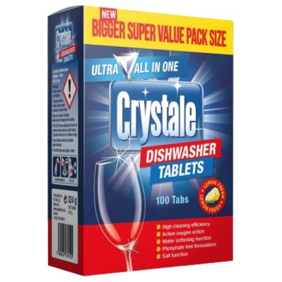 Crystale Dishwasher Tablets 100 Tabs