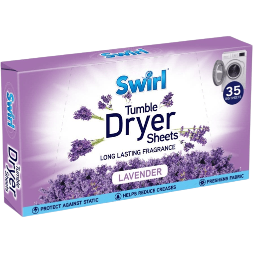 Swirl Lavender Tumble Dryer Sheets, 35 Pack