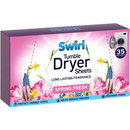 Swirl Spring Fresh Tumble Dryer Sheets, 35 Pack
