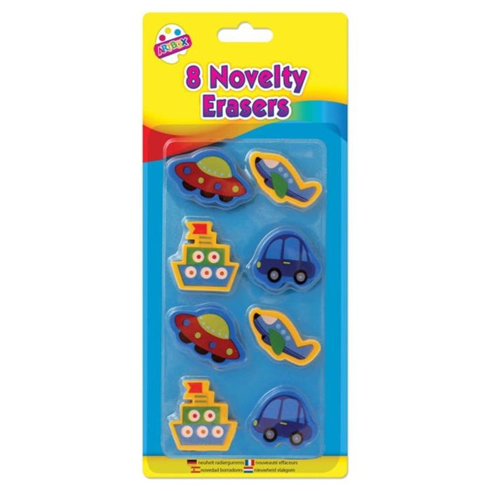Artbox Novelty Erasers, 8 Pack