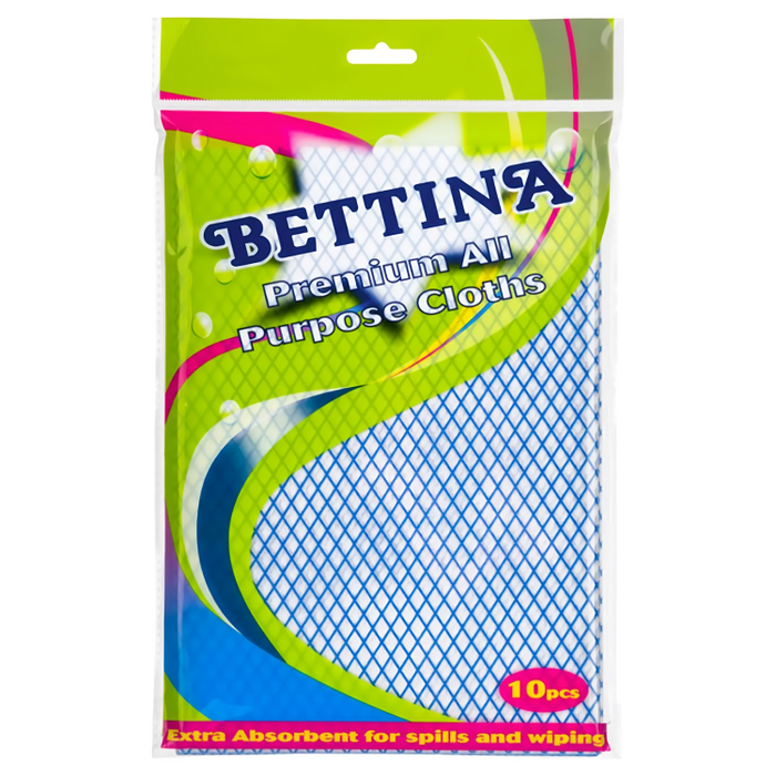 Bettina Premium All Purpose Cloths, 10 Pack