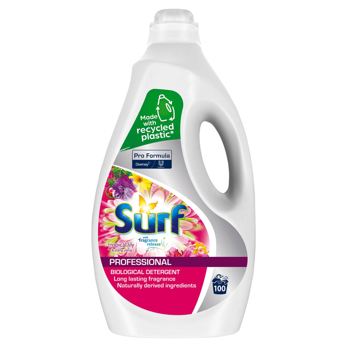 Surf 5L Tropical Lily & Ylang Ylang Biological Concentrated Laundry Liquid, 100 Washes