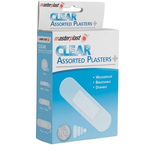 Masterplast Assorted Clear Plasters, 100 Pack