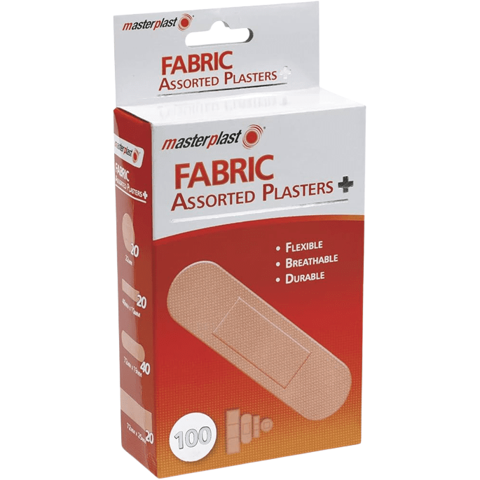 Masterplast Assorted Fabric Plasters, 100 Pack