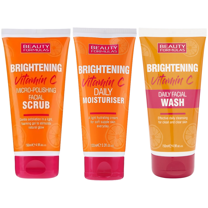 Beauty Formulas Brightening Vitamin C Bundle, 3 Piece