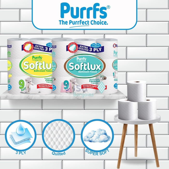 Softlux 3Ply Toilet Roll 90 Rolls