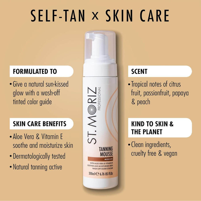 St Moriz Professional Tanning Mousse Medium 200ml