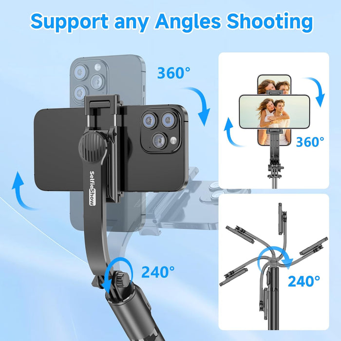 Selfie Stick With Anti-shake Tripod And Remote Camera Button