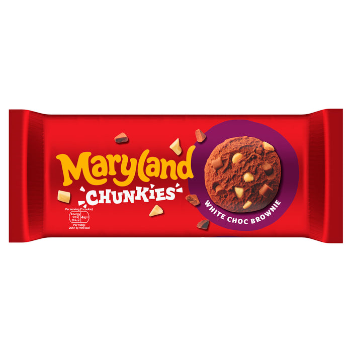 Maryland White Choc Brownie Chunkies Cookies 144g