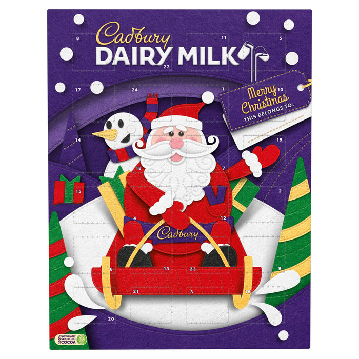 Cadbury Dairy Milk Advent Calendar Chocolate Box 90g