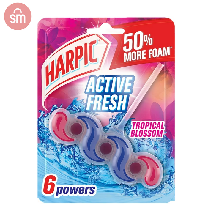 Harpic Active Fresh Rim Block, 6 Pack (Scent Options)