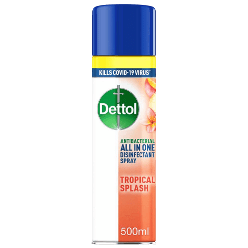 Dettol All in One Disinfectant Antibacterial Spray 500ml, Tropical Splash