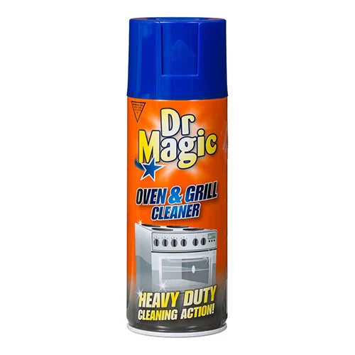 Dr Magic Oven & Grill Cleaner 390ml spray for removing burnt grease