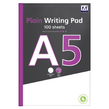 A5 Plain Writing Pad, 100 Sheets