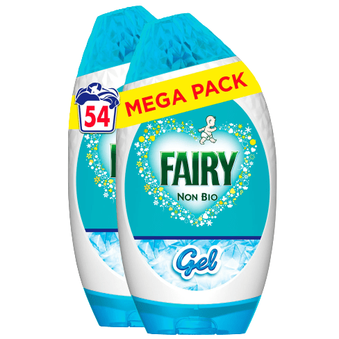 Fairy Non-Bio Sensitive Laundry Liquid Gel 54 Washes, 2 x 945ml