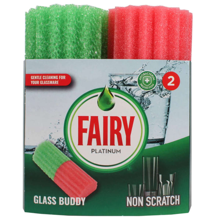 Fairy Platinum Non Scratch Glass Buddy, 2 Pack