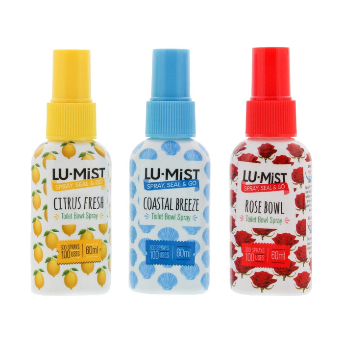 Lu-Mist Toilet Bowl Perfume Spray, 60ml x 2