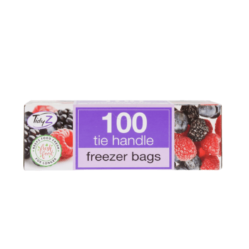 Tidyz Tie-Handle Freezer Bags, Pack of 100