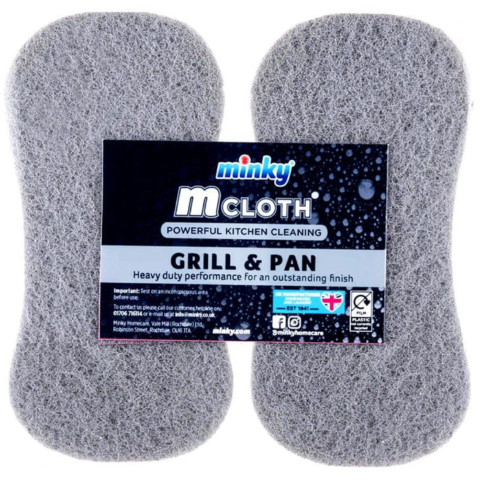 Minky M Cloth Grill & Pan Scourers, 2 Pack