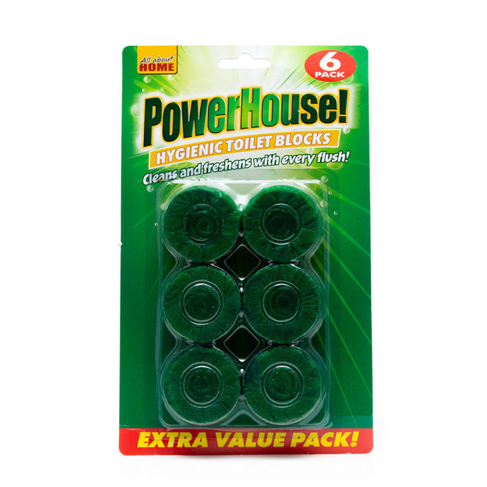 Powerhouse Green Hygienic In-Cistern Toilet Blocks, 6 Pack