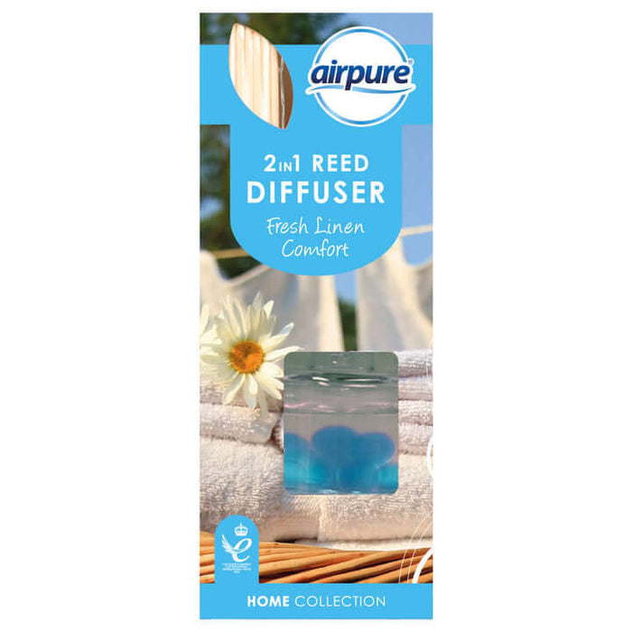 Airpure Fresh Linen Comfort 2-in-1 Reed Diffuser