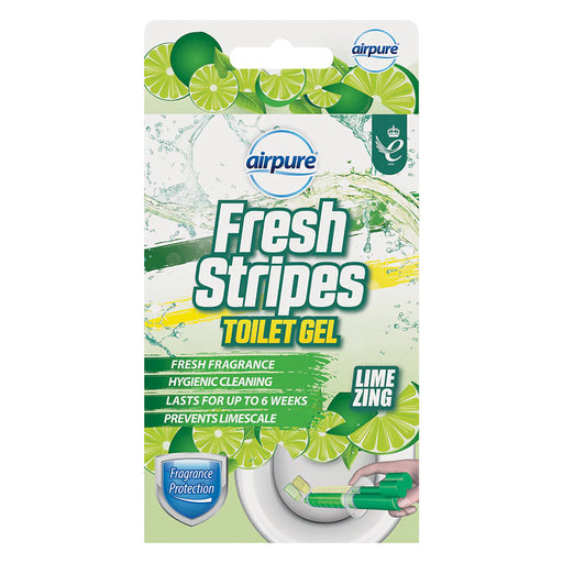 Airpure Fresh Stripes Toilet Gel 45ml - Lime Zing