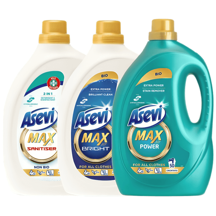 Asevi Max Laundry Detergent 2.5L, 50 Washes (Variant Options)